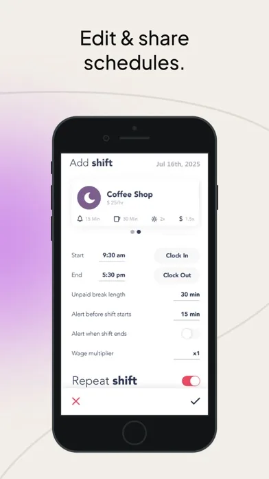 WorkTime: Shift Work Calendar screenshot 4