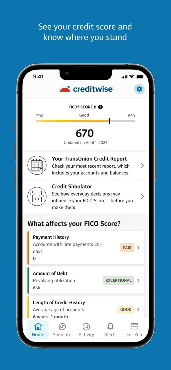 Capital One CreditWise screenshot 1