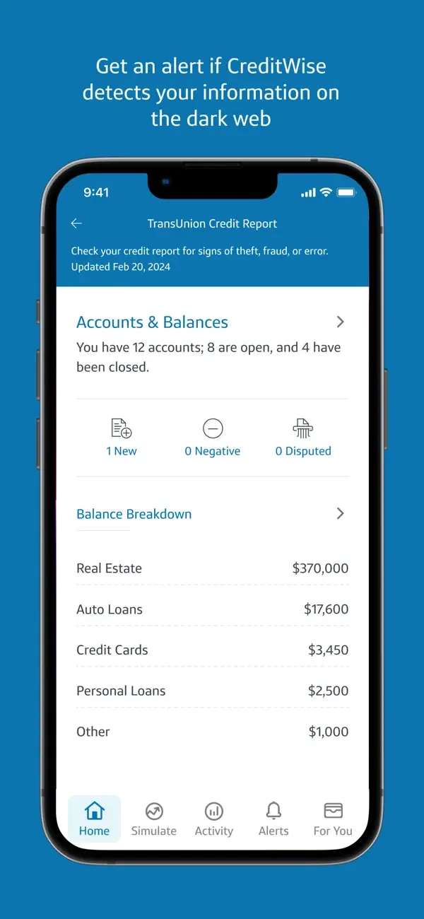 Capital One CreditWise screenshot 2