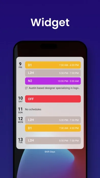 Shift Day Work Calendar: Spoke screenshot 4