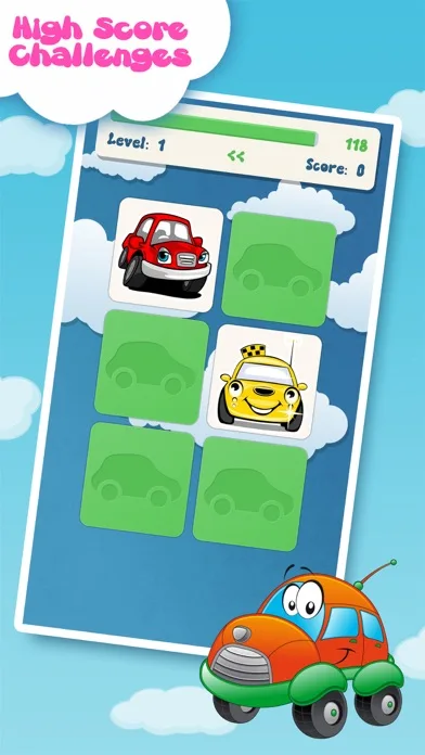 Matching family game: Cars screenshot 1
