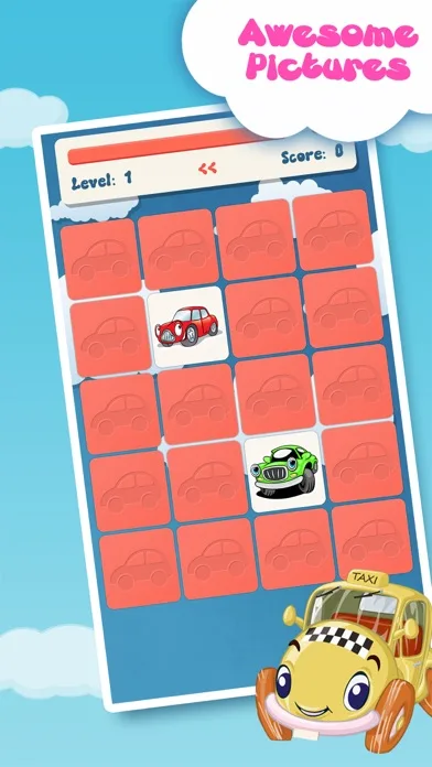 Matching family game: Cars screenshot 2