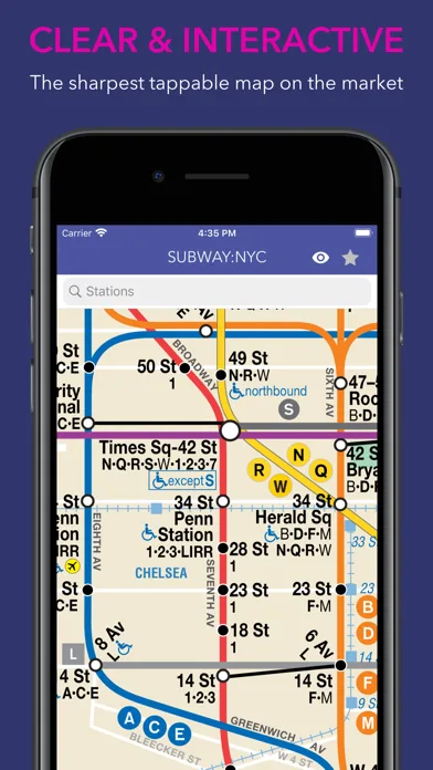 SUBWAY:NYC - Map + Train Times screenshot 1