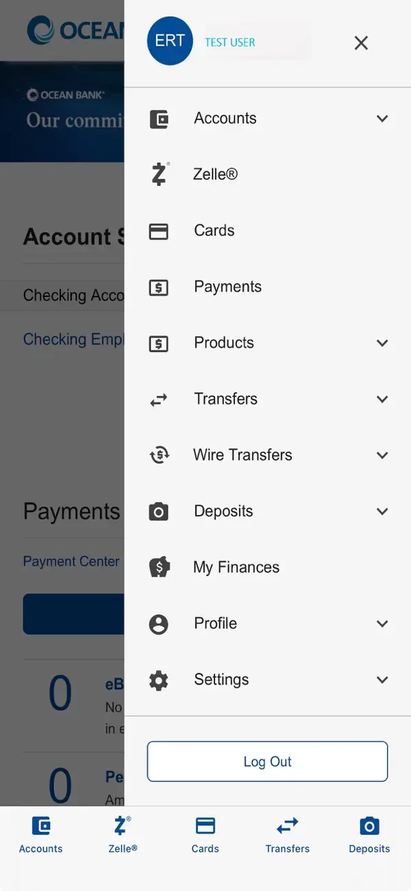 Ocean Bank Mobile Banking screenshot 2