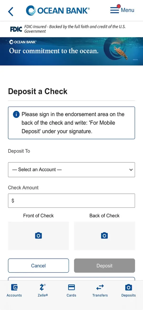 Ocean Bank Mobile Banking screenshot 4