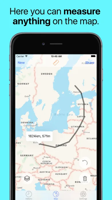 Measure distance on map. Land screenshot 1