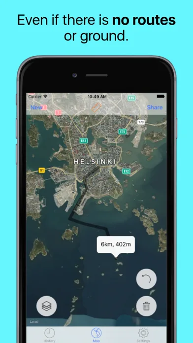 Measure distance on map. Land screenshot 2