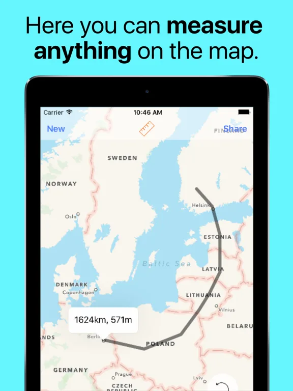 Measure distance on map. Land screenshot 5