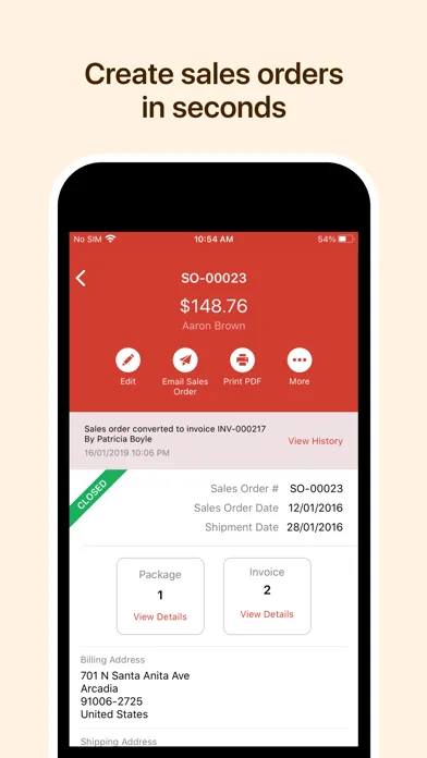 Zoho Inventory Management App screenshot 2