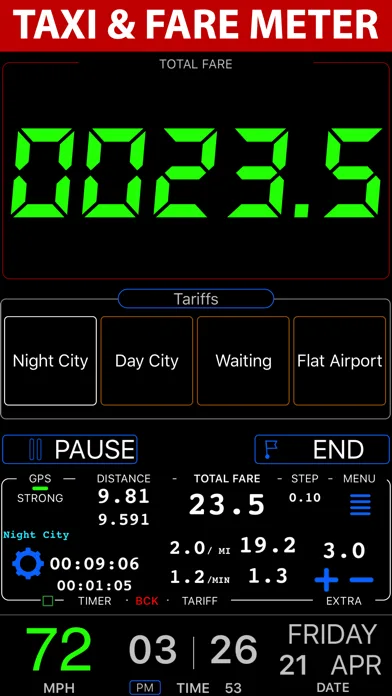 Taximeter. GPS taxi cab meter. screenshot 1