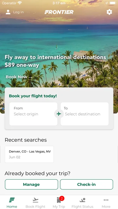 Frontier Airlines screenshot 1