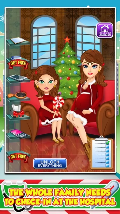 Mommy's Christmas Baby Doctor Salon - My Santa Spa Make-Up Games! screenshot 1