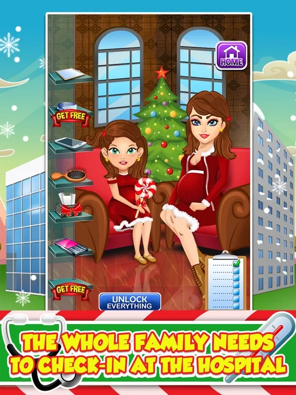 Mommy's Christmas Baby Doctor Salon - My Santa Spa Make-Up Games! screenshot 5