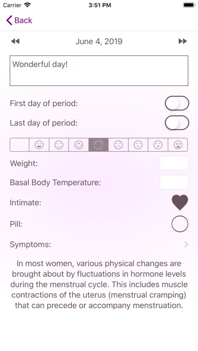 My Period Calendar screenshot 2
