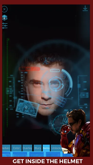 HUD - Heads Up Display Iron Man Edition Overlay HUD Over Image screenshot 1