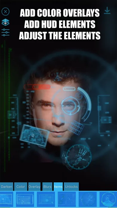 HUD - Heads Up Display Iron Man Edition Overlay HUD Over Image screenshot 3