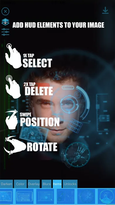 HUD - Heads Up Display Iron Man Edition Overlay HUD Over Image screenshot 4