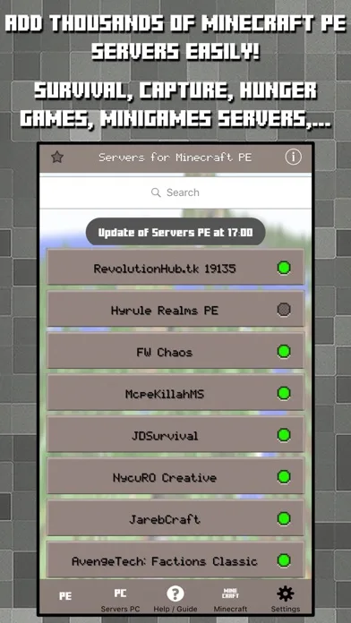 Multiplayer Servers for Minecraft PE & PC w Mods screenshot 1