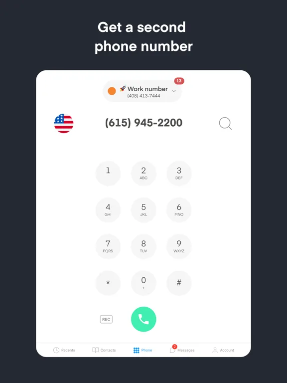 Phoner: Second Phone Number screenshot 1