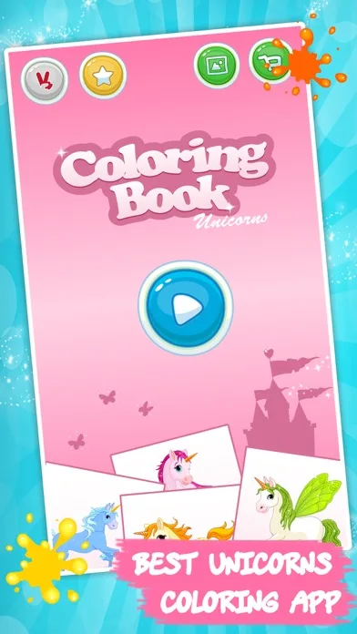 Coloring book Unicorn & Horses screenshot 4