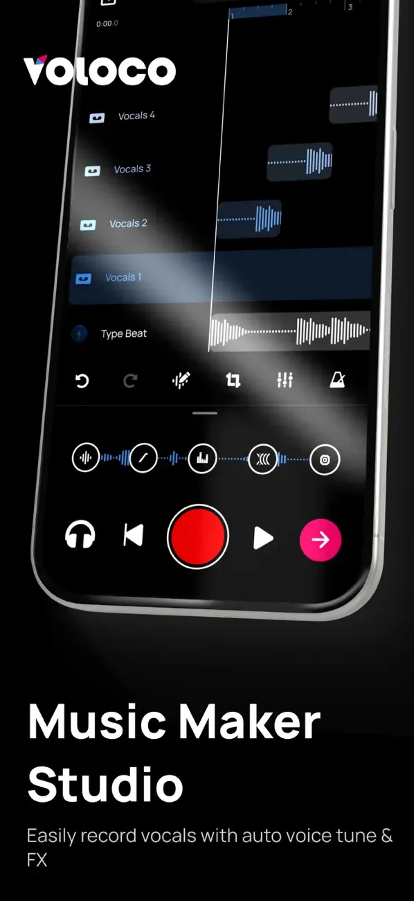 Voloco: Vocal Recording Studio screenshot 1