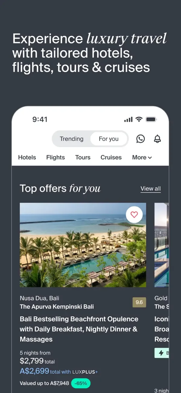 Luxury Escapes: Travel Deals screenshot 3