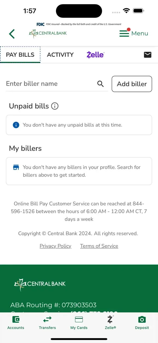 Central Bank Mobile Banking screenshot 4