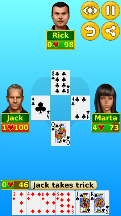 Hearts - Play online & offline screenshot 1