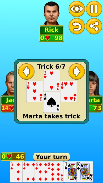 Hearts - Play online & offline screenshot 3