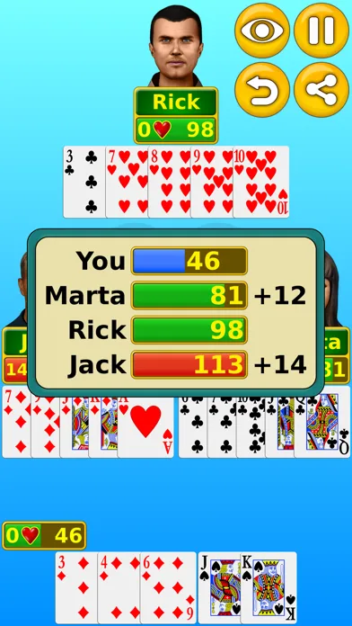 Hearts - Play online & offline screenshot 4