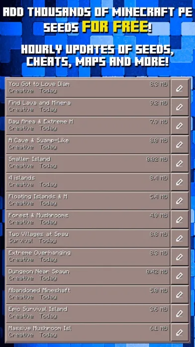Seeds for Minecraft PE : Free Seeds Pocket Edition screenshot 1