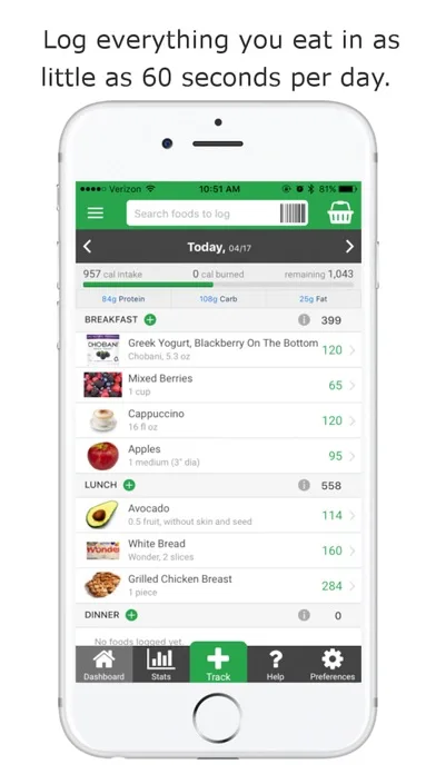 Nutritionix Track screenshot 1