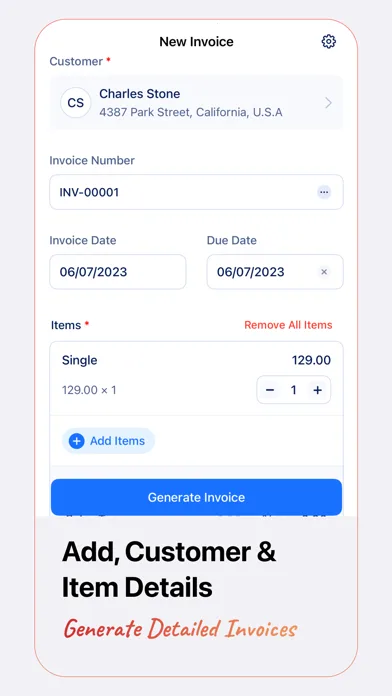 Invoice Generator - Zoho screenshot 1