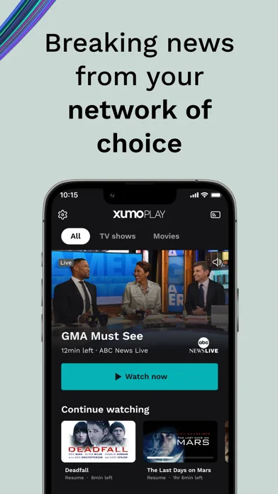 Xumo Play: Stream TV & Movies screenshot 1