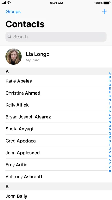 Contacts screenshot 2