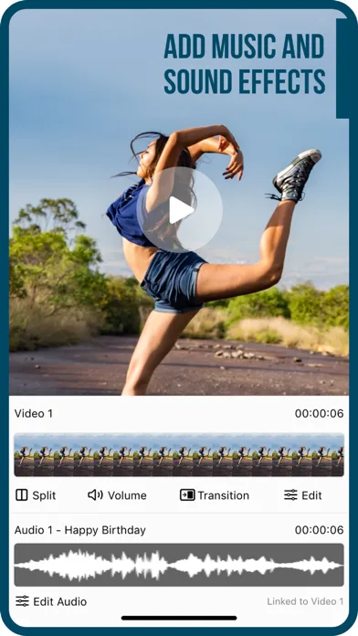Add Music to Video :cut editor screenshot 2