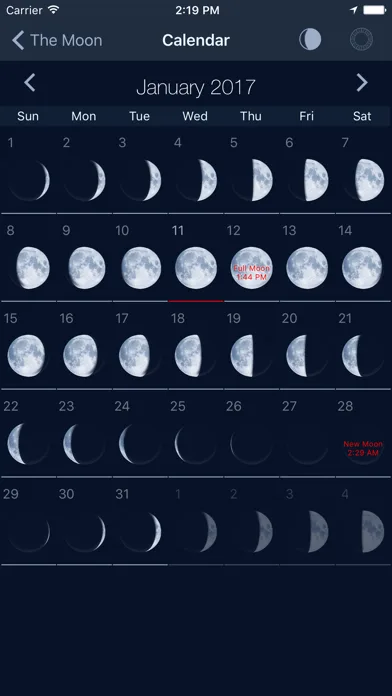 The Moon: Calendar Moon Phases screenshot 2
