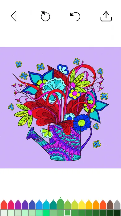 Flowers - Adult Coloring Book screenshot 5