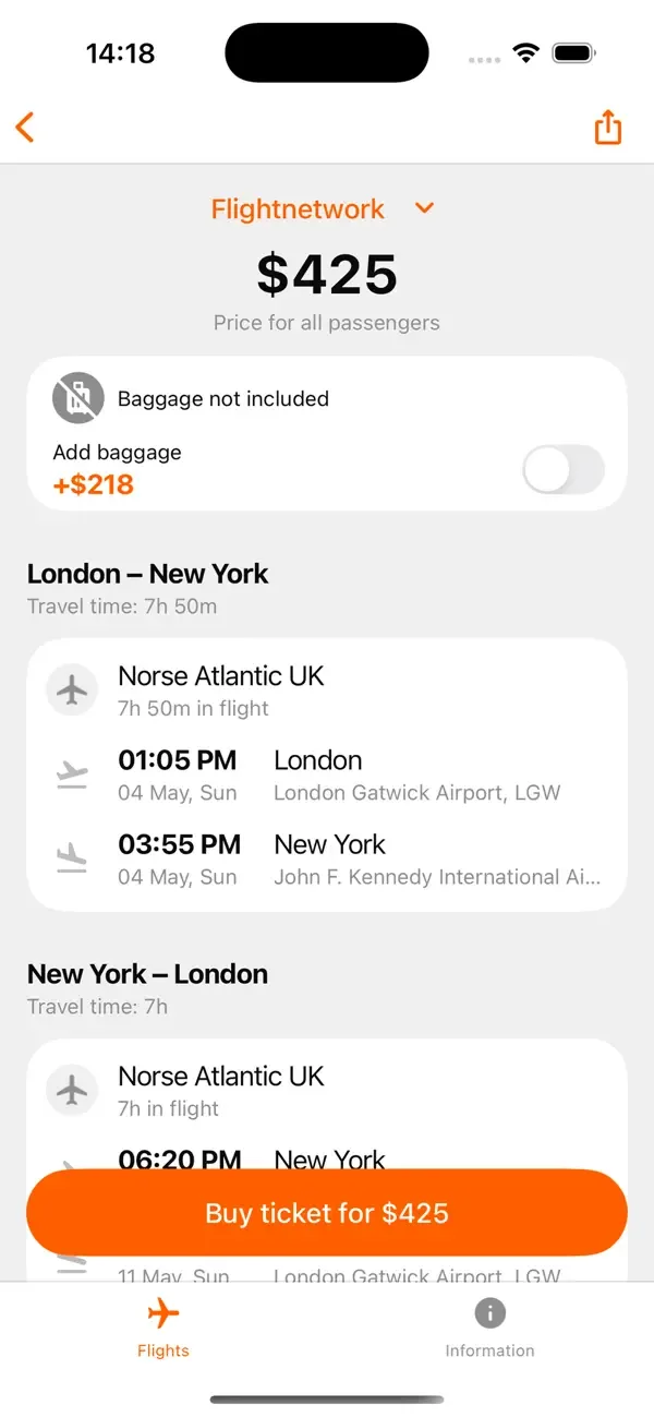 Cheap Airline Tickets Finder screenshot 3