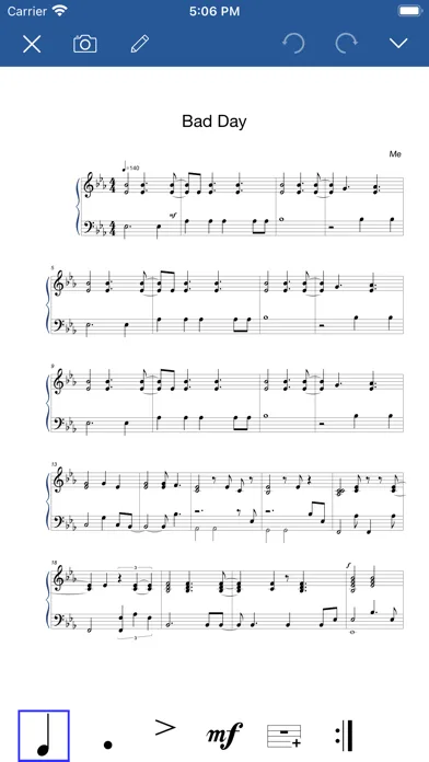 Notation Pad-Sheet Music Score screenshot 1
