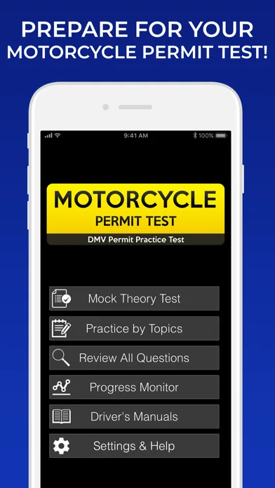 DMV Motorcycle Permit Test screenshot 1