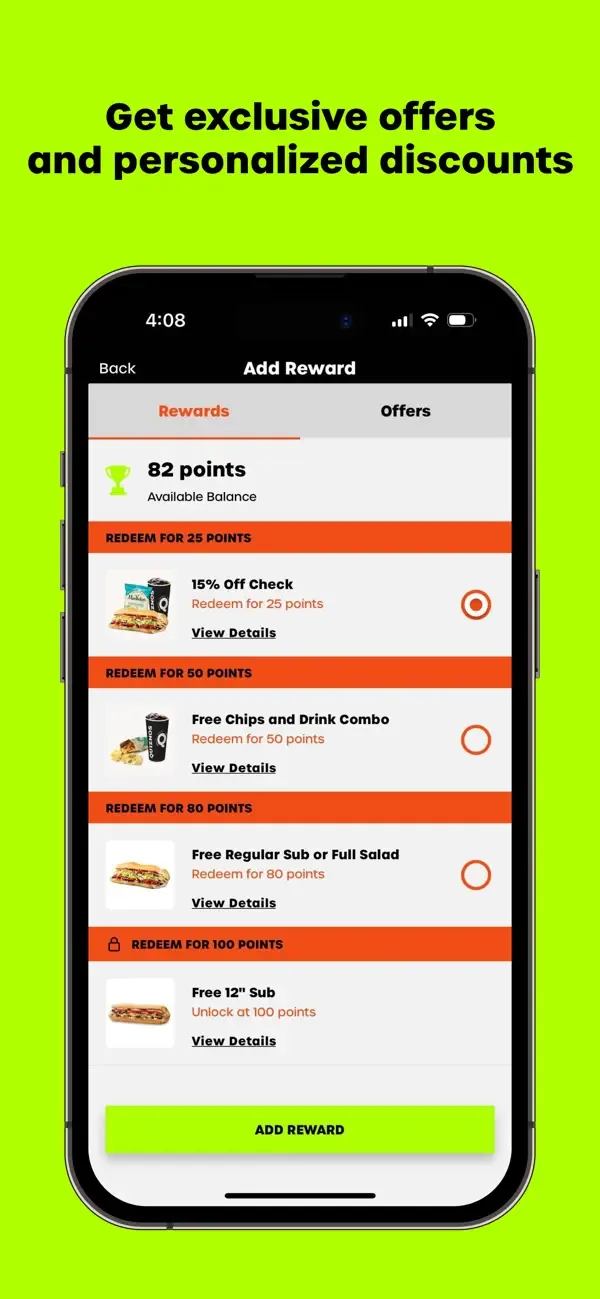 Quiznos screenshot 5