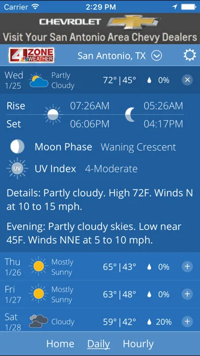 WOAI 4 Zone Weather screenshot 2