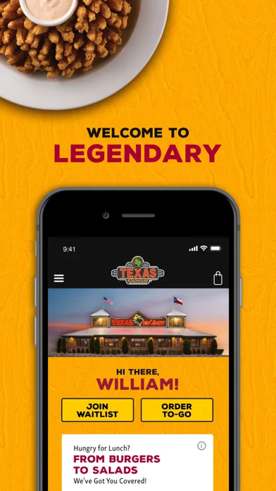 Texas Roadhouse Mobile screenshot 1