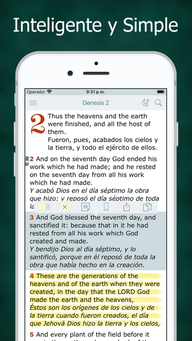 Spanish English Bible - Biblia screenshot 1