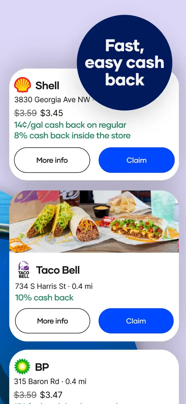 Upside: Gas & Food Cash Back screenshot 2
