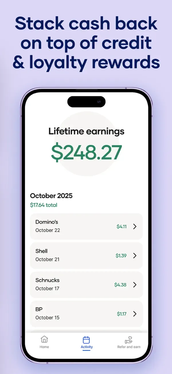 Upside: Gas & Food Cash Back screenshot 3