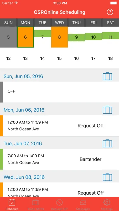 QSROnline Scheduling screenshot 2