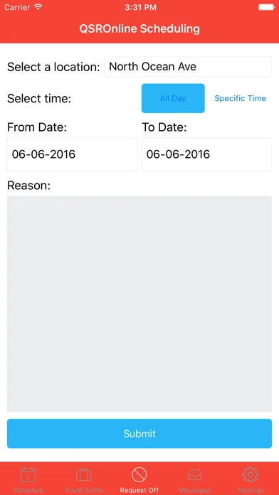QSROnline Scheduling screenshot 4