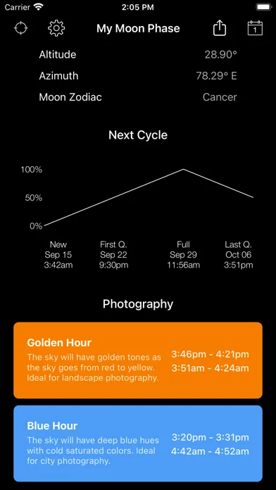 My Moon Phase - Lunar Calendar screenshot 2